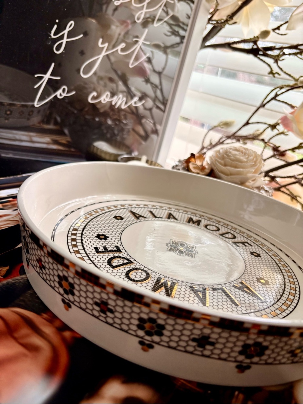 NWT Anthropologie Bistro Tile Pie Dish - Picture 9 of 13